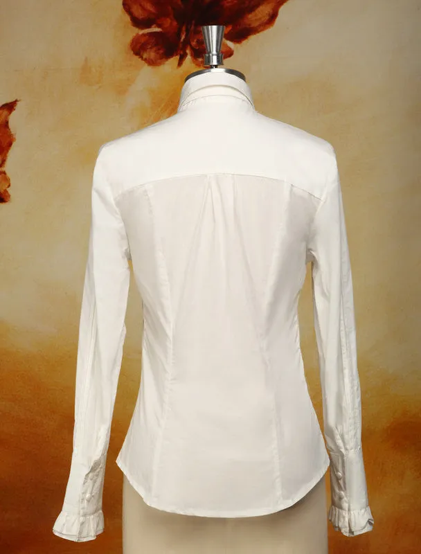 Hime Ecru White Long Sleeves Chiffon Lolita Blouse