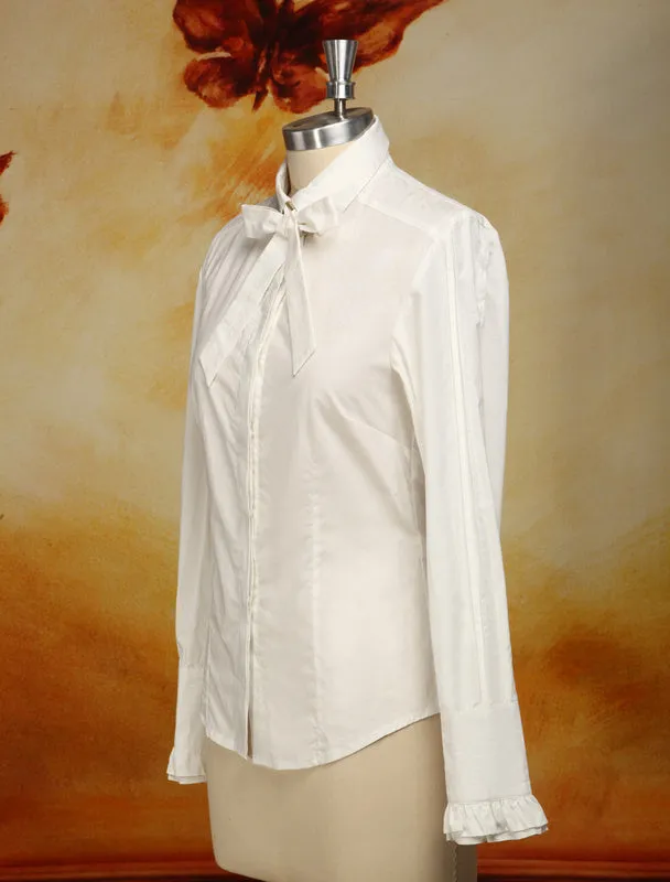 Hime Ecru White Long Sleeves Chiffon Lolita Blouse