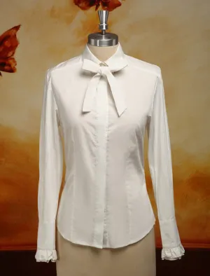 Hime Ecru White Long Sleeves Chiffon Lolita Blouse