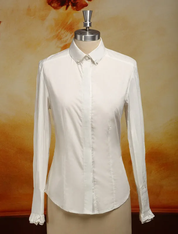 Hime Ecru White Long Sleeves Chiffon Lolita Blouse