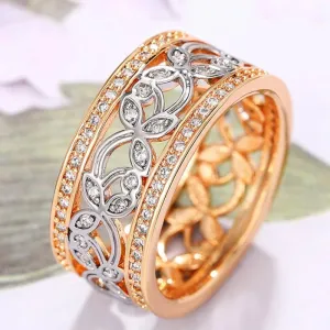 Hollow Fashion Ring for Women Wedding Engagement Party Jewelry