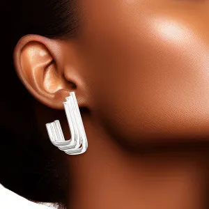 Hoop White Gold Small Stack Hook Earring for Women