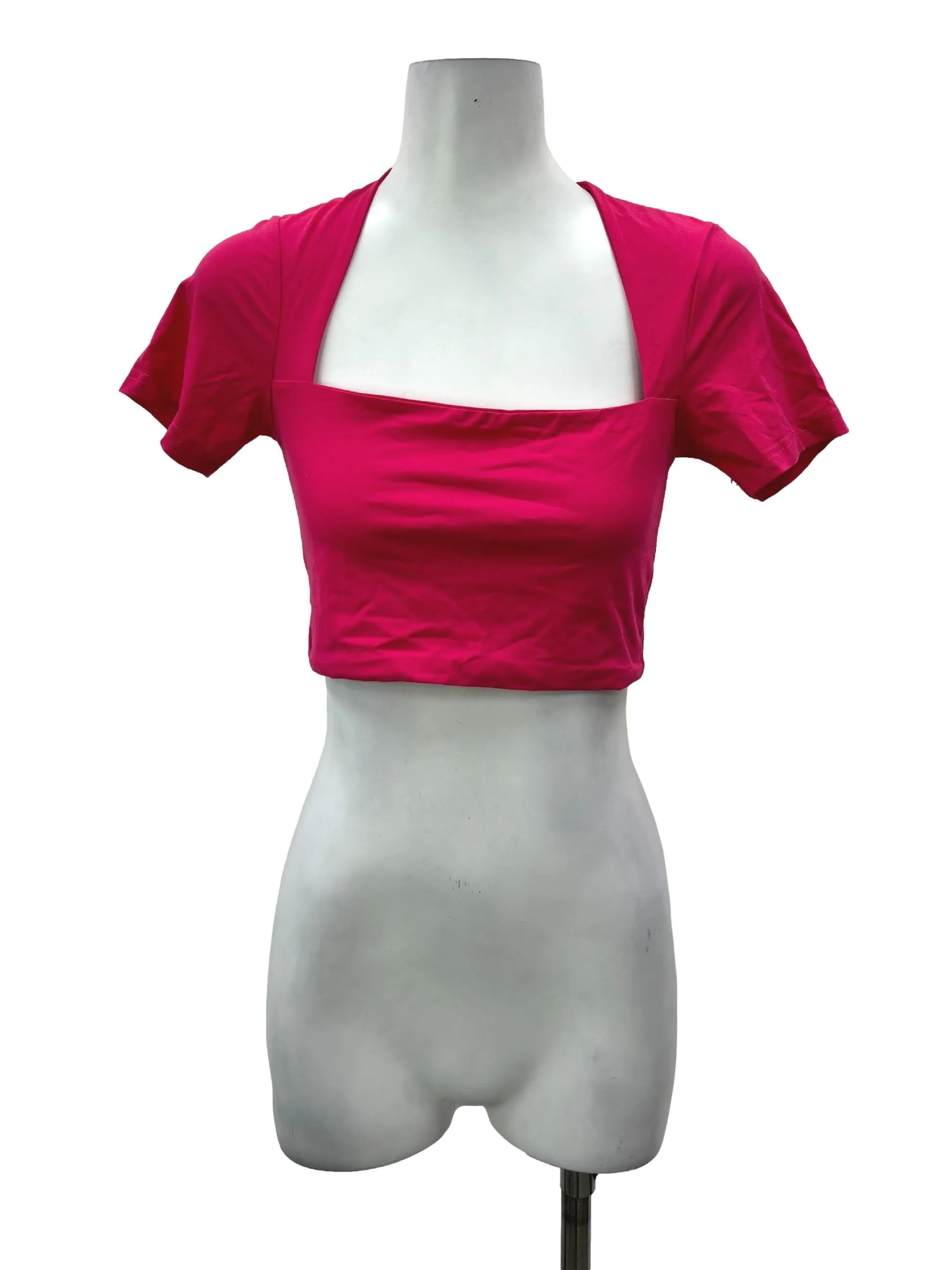 Hot Pink Scoop Neck Top