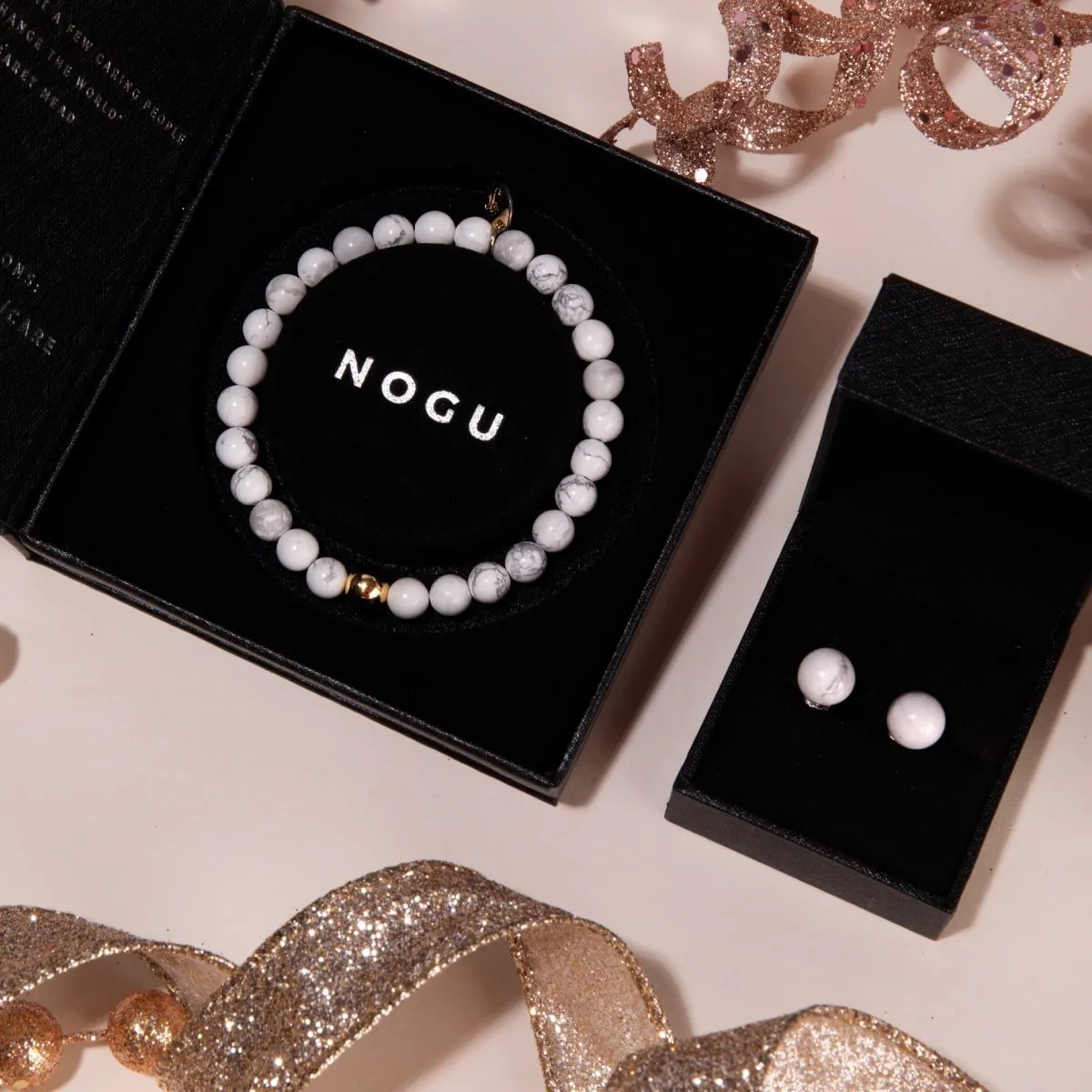 Howlite | .925 Sterling Silver | Gemstone Stud Earrings
