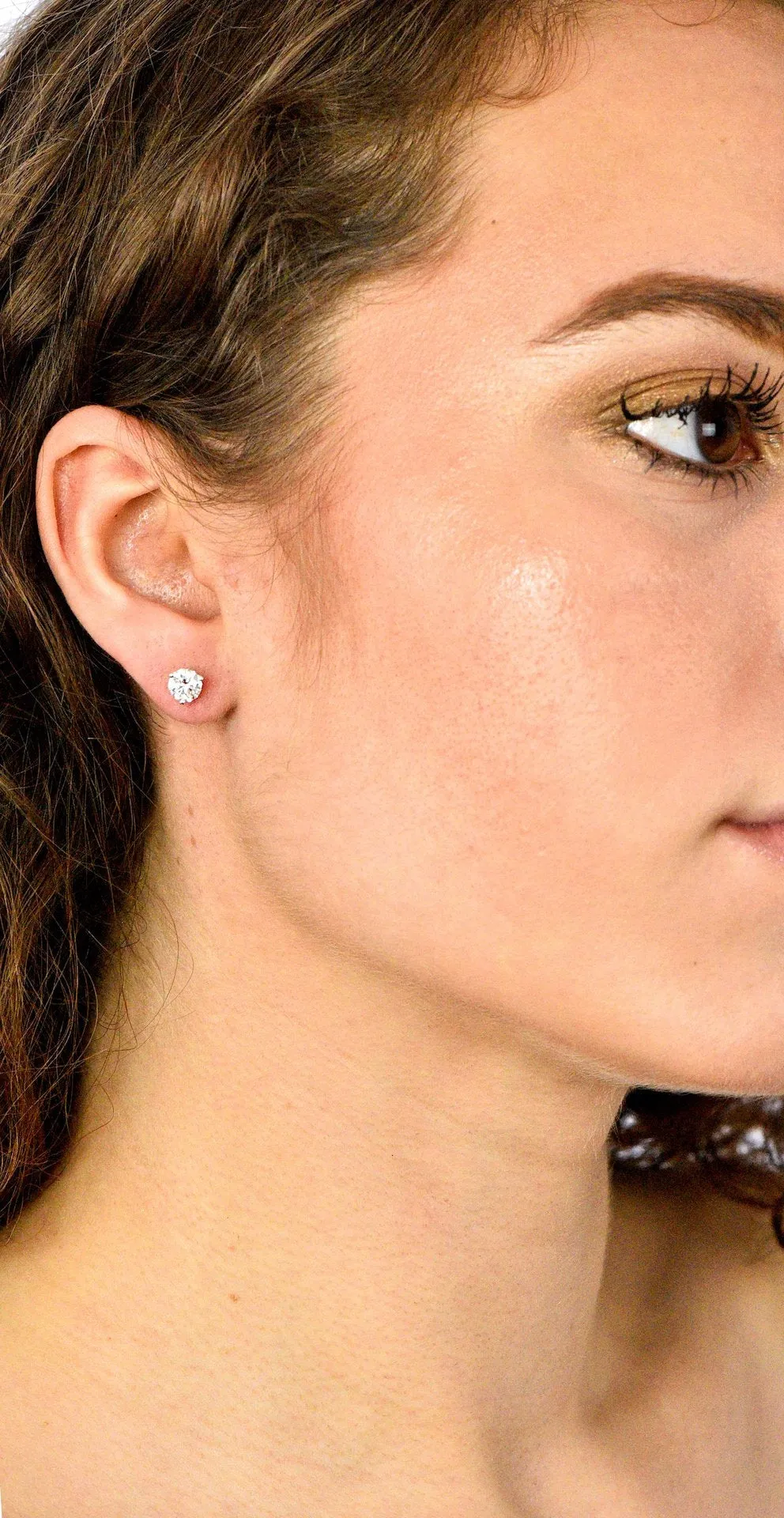 Impressive 1.20 CTW Diamond 18 Karat White Gold Martini Stud Earrings