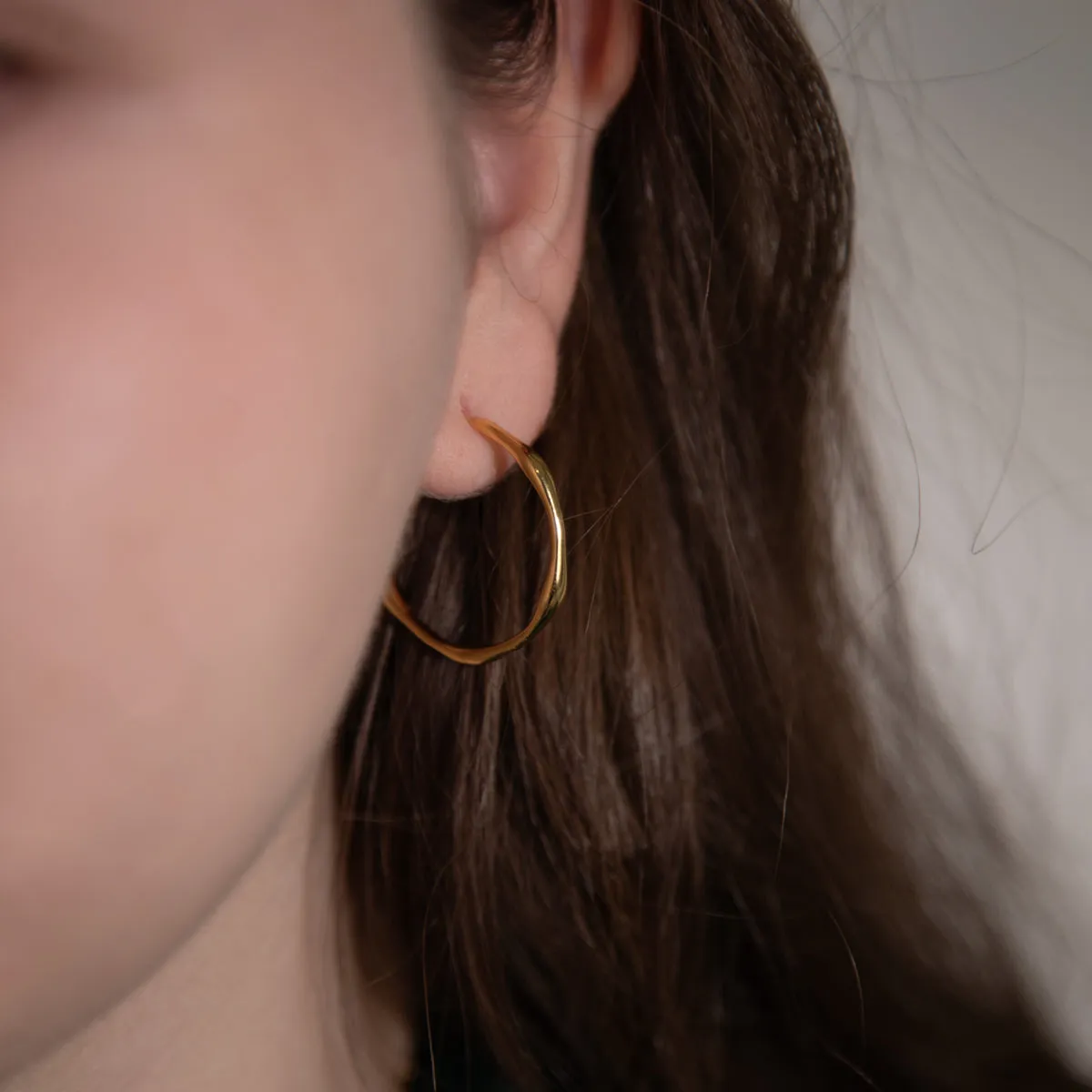 Irregular Stud Ring Earrings