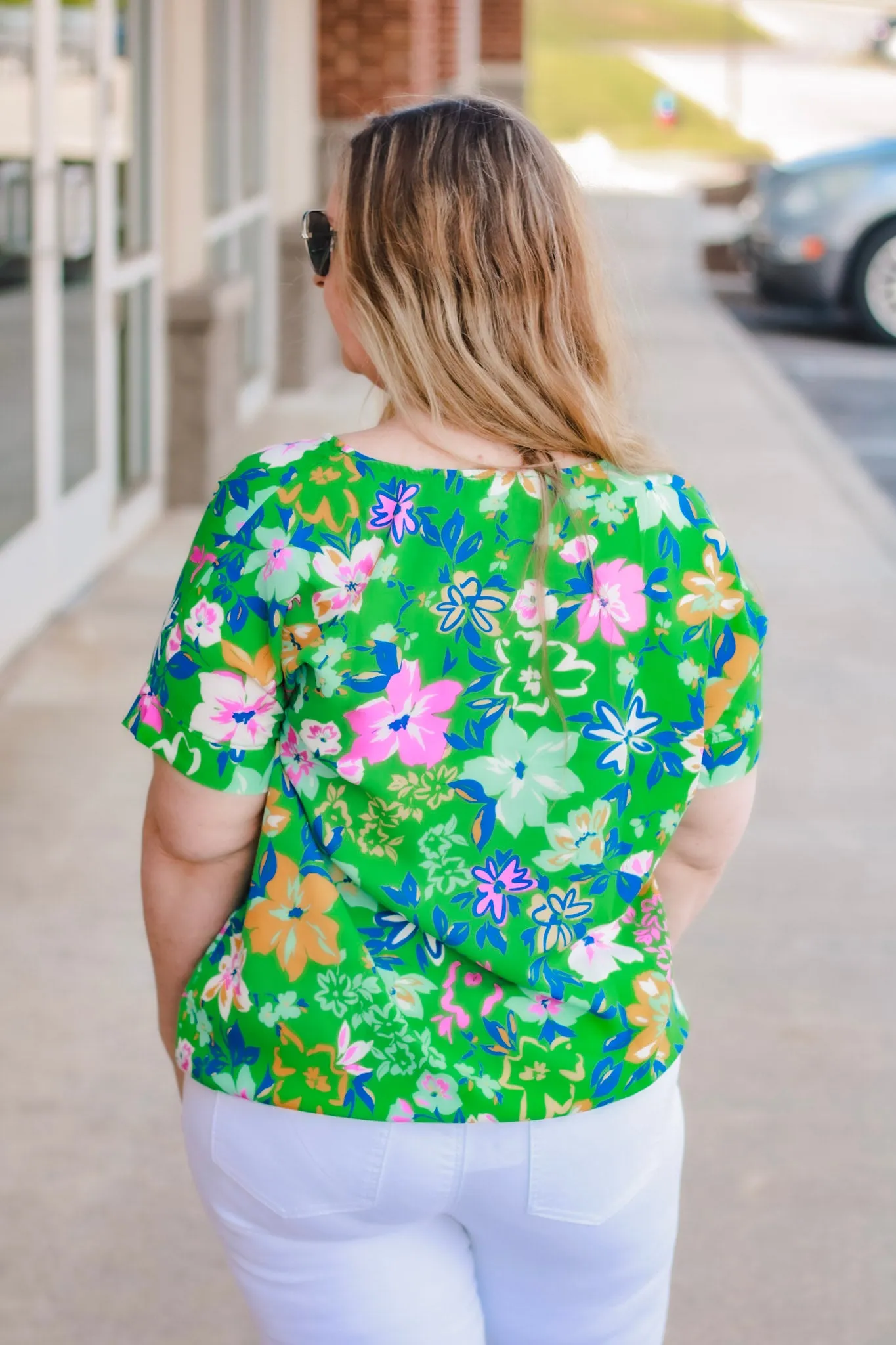 Island Vacation Floral Blouse