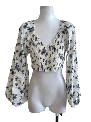 Ivory White Floral Top