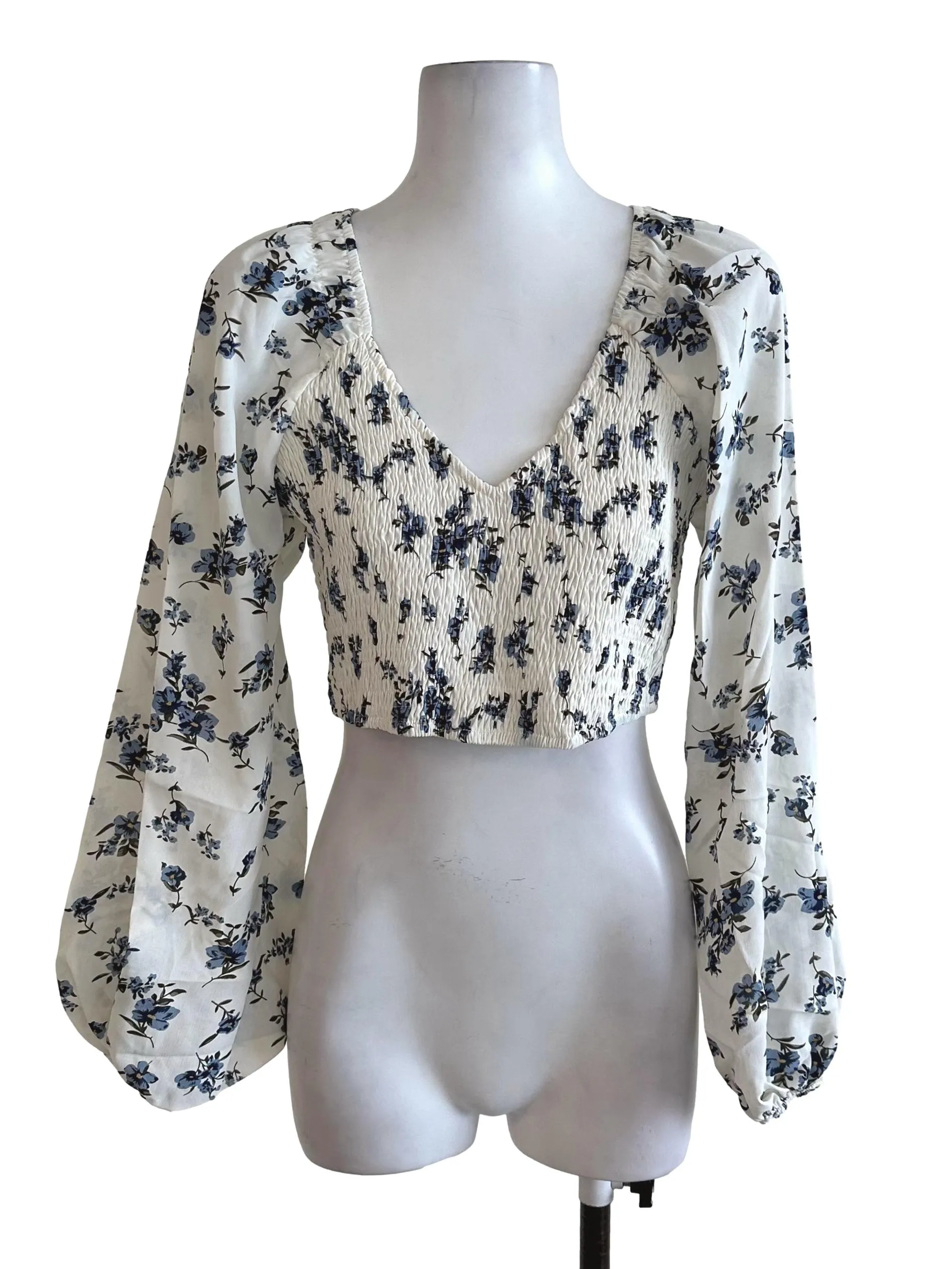 Ivory White Floral Top