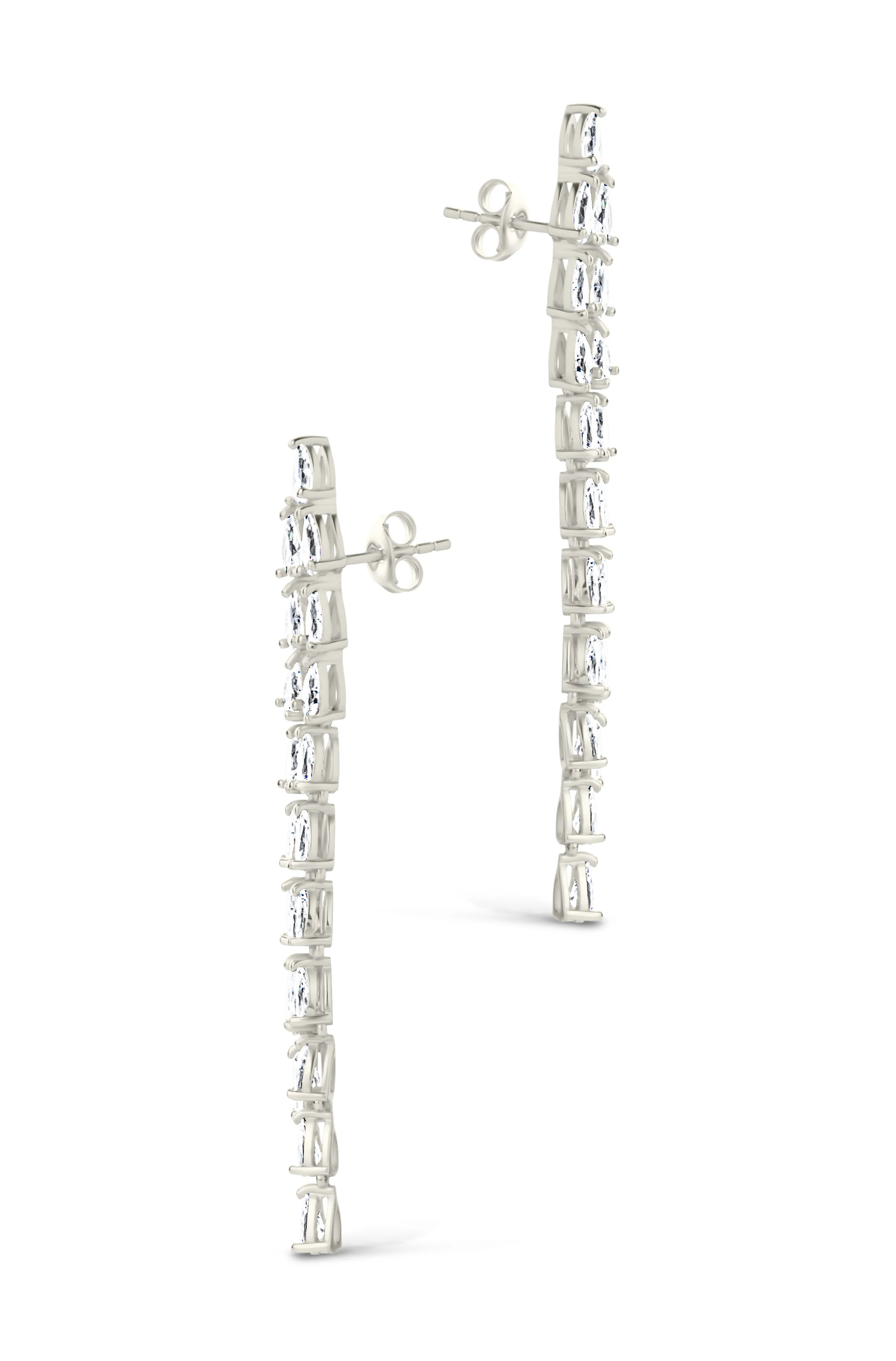 Jane CZ Layered Drop Stud Earrings