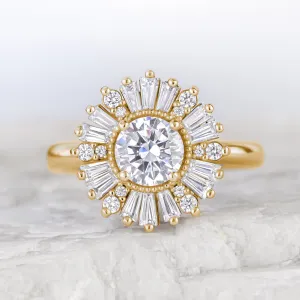 Jenny ~ Baguette Halo Ring