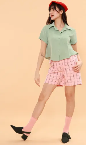 JESSI Button Down Shirt (Mint)