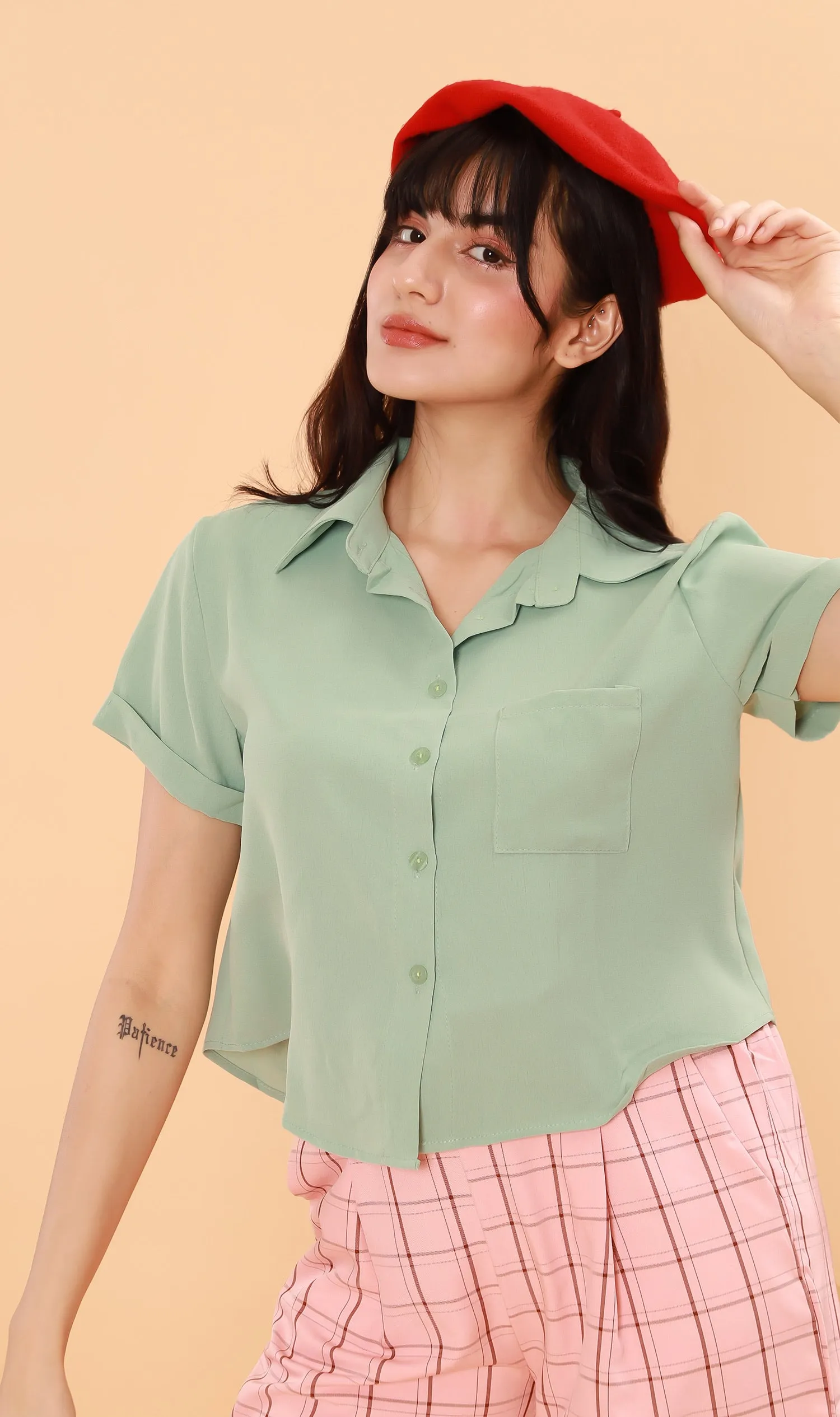 JESSI Button Down Shirt (Mint)