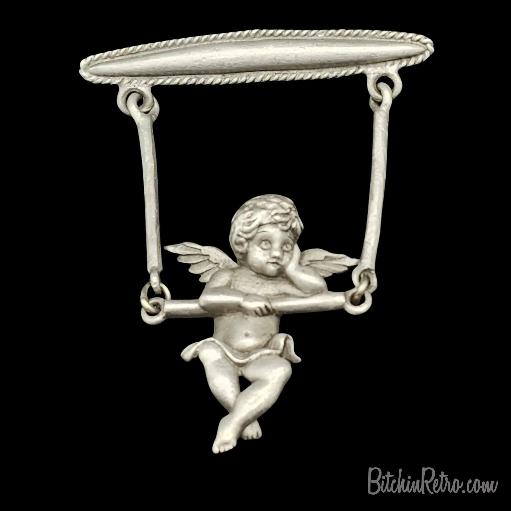 JJ Jonette Jewelry Valentine's Day Cupid Brooch