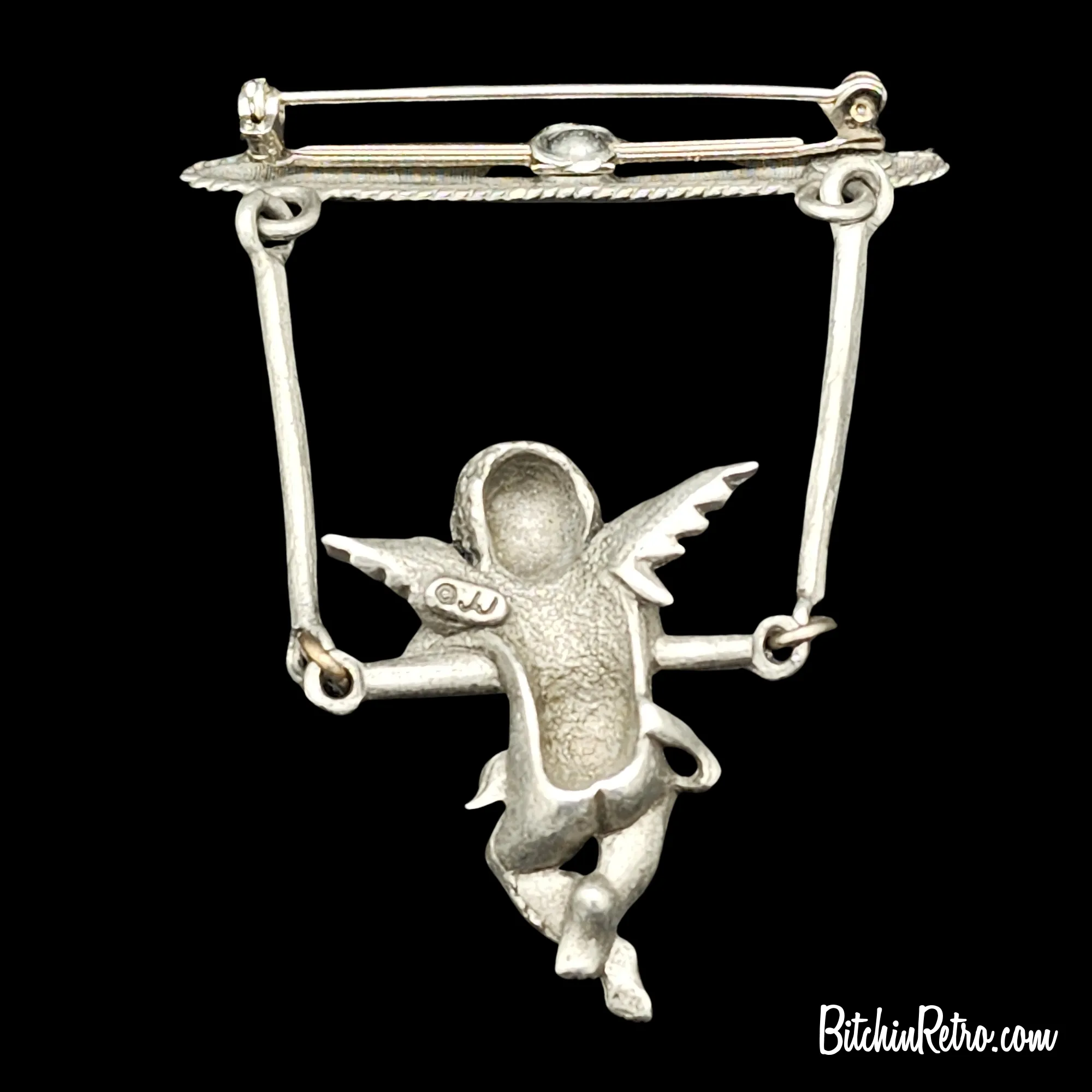 JJ Jonette Jewelry Valentine's Day Cupid Brooch