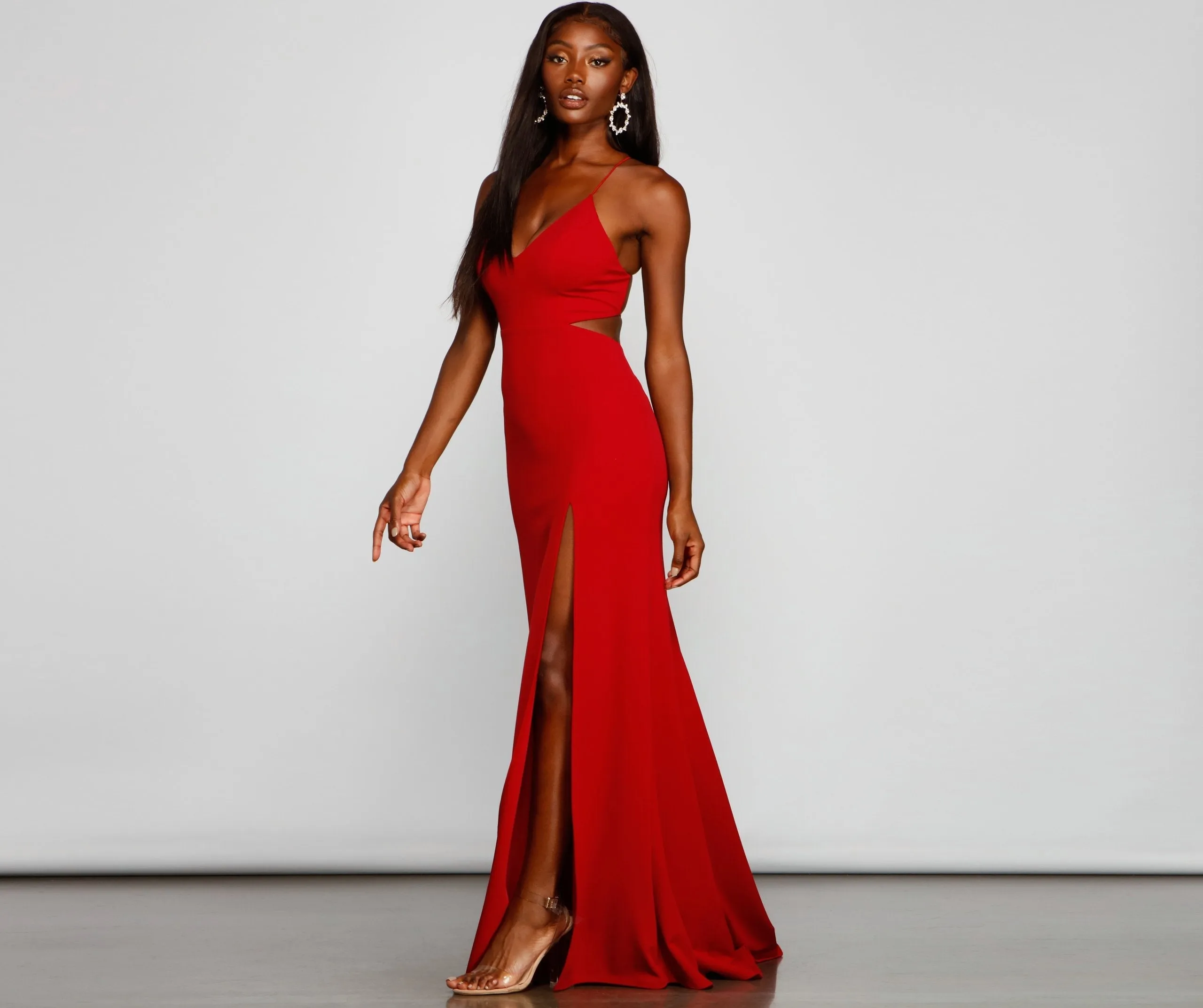 Jolie Formal High Charming Slit A-Line Dress