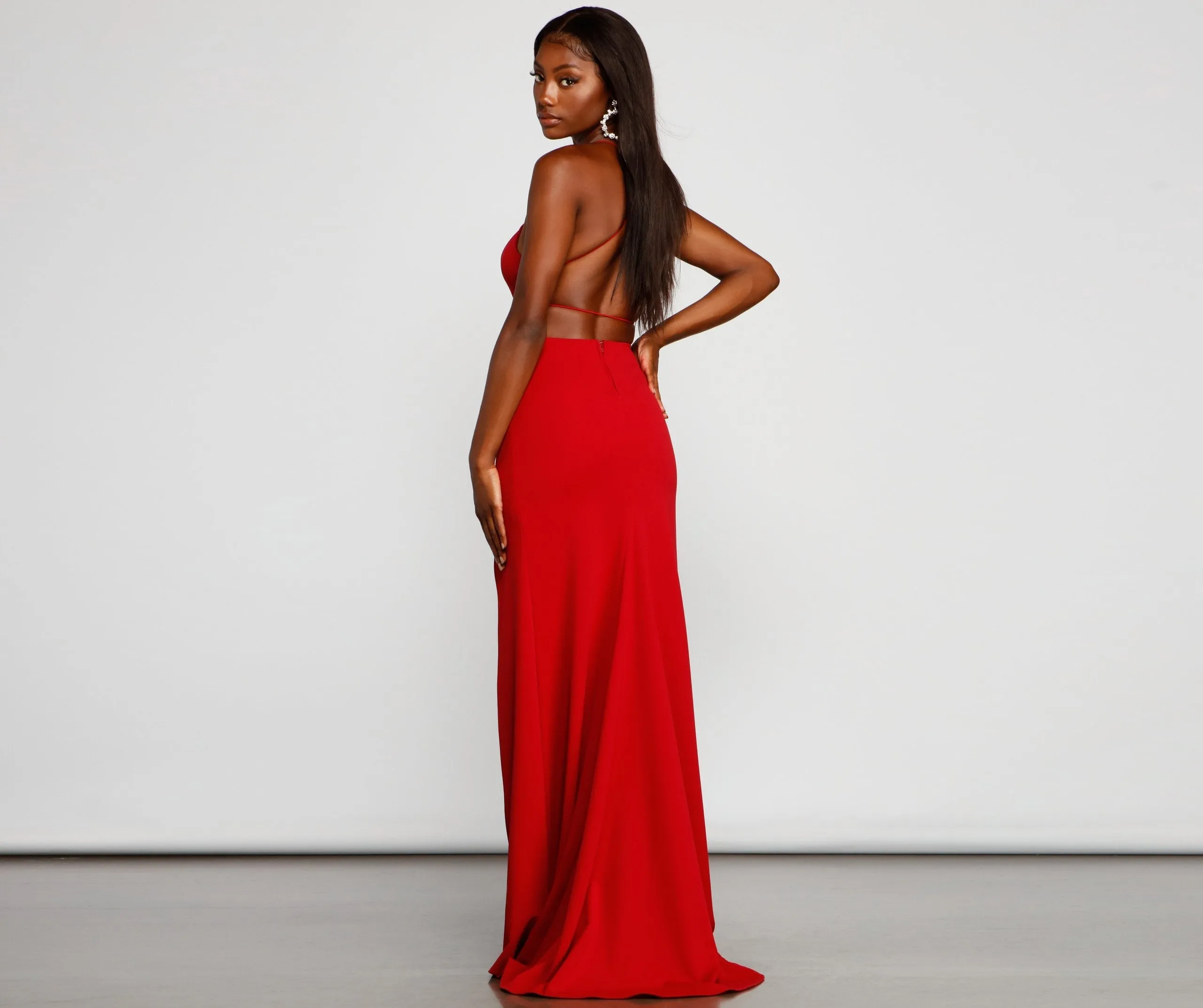 Jolie Formal High Charming Slit A-Line Dress