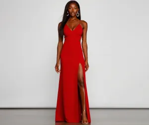 Jolie Formal High Charming Slit A-Line Dress