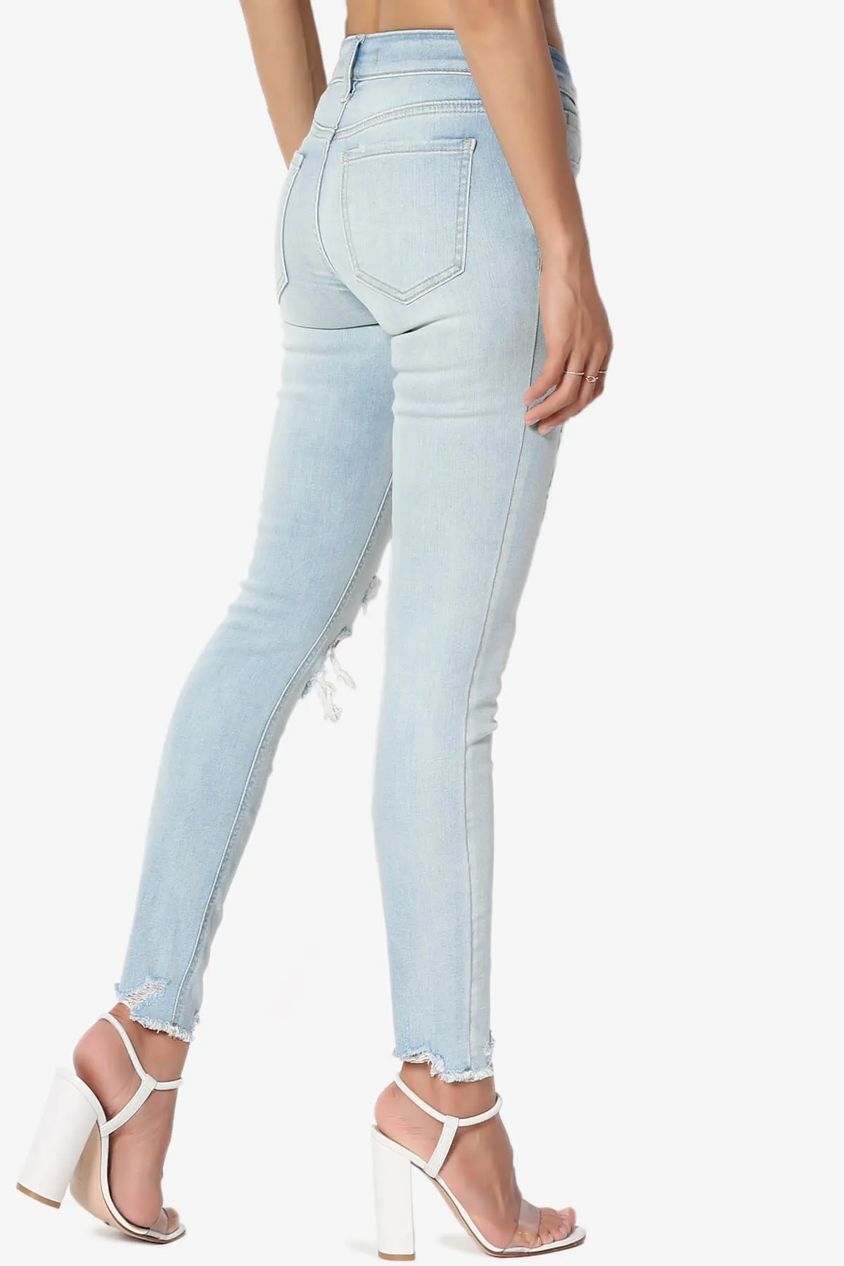 Josie Mid Rise Skinny Jeans in Cold Blooded LT