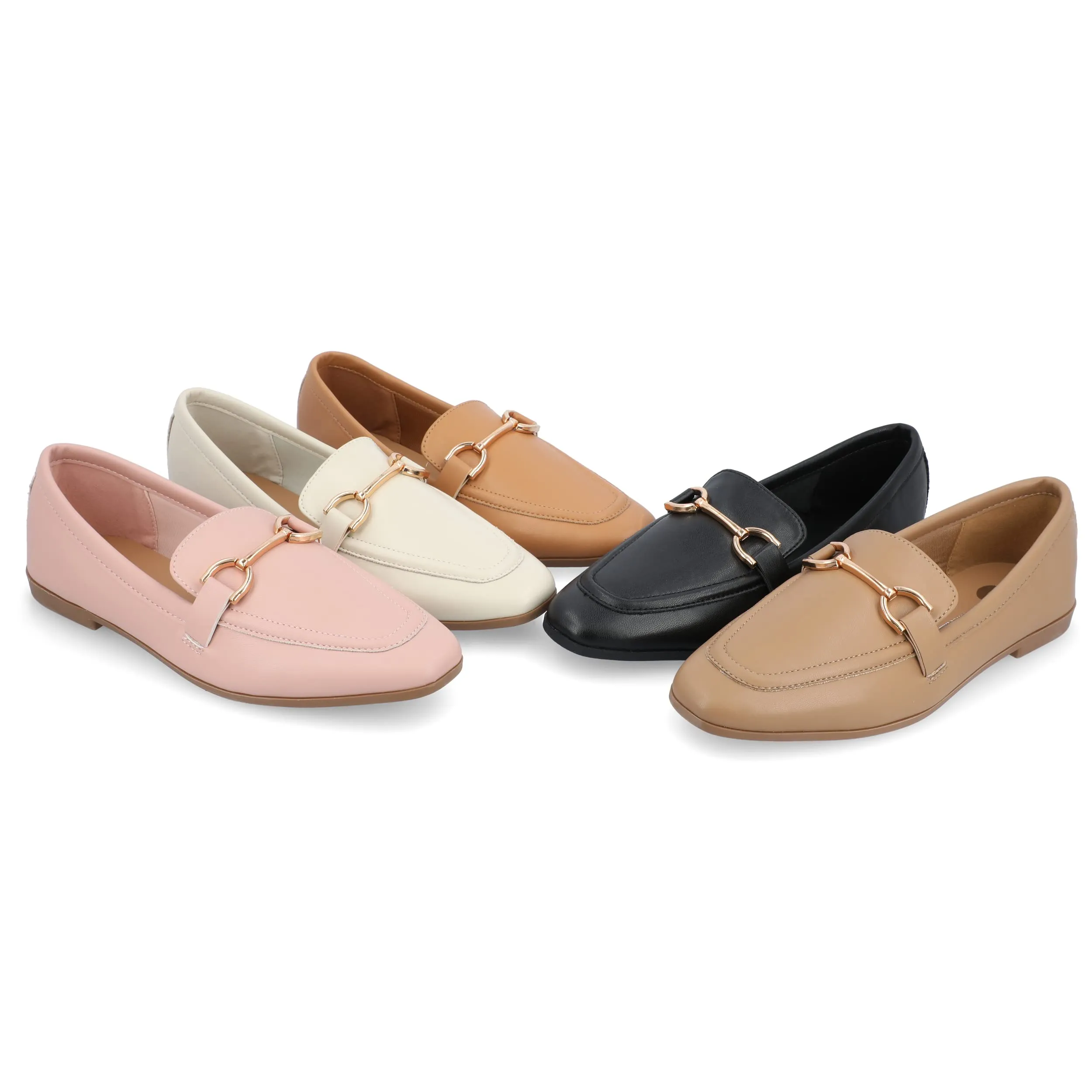 Journee Collection Womens Mizza Tru Comfort Foam Wide Width Loafer Slip On Square Toe Flats Mocha 6 Wide Womens US