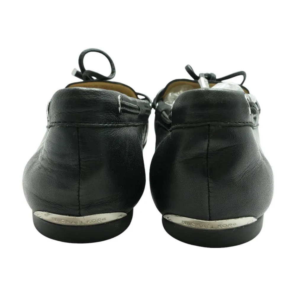 Juliette Moccasin Black Boat Shoe Flats