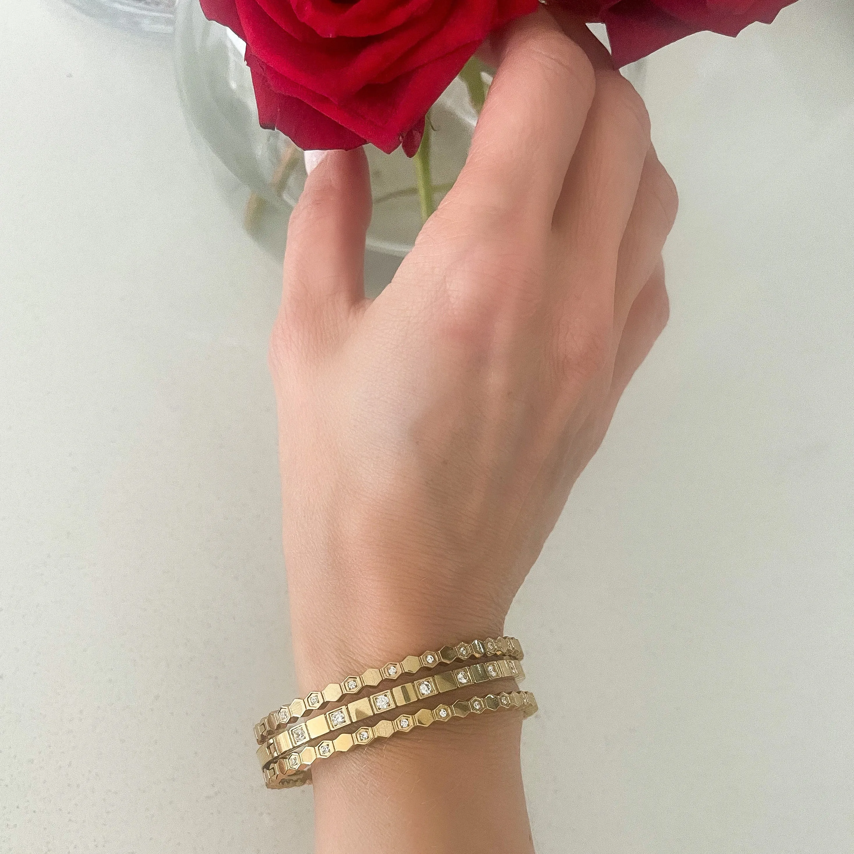 Kaleidoscope Square Bangle Cuff