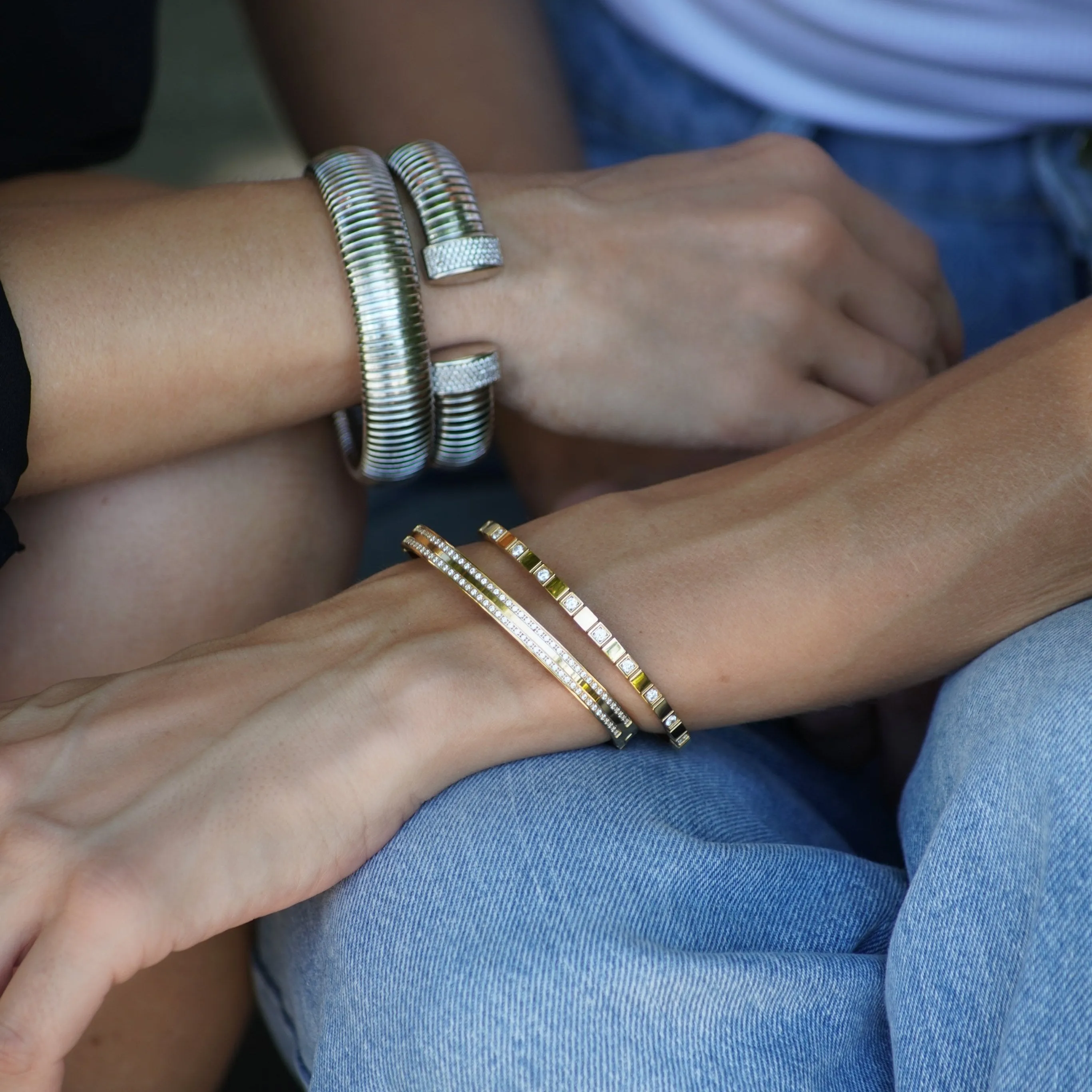 Kaleidoscope Square Bangle Cuff