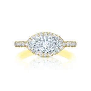 Kate East & West Marquise Diamond Halo