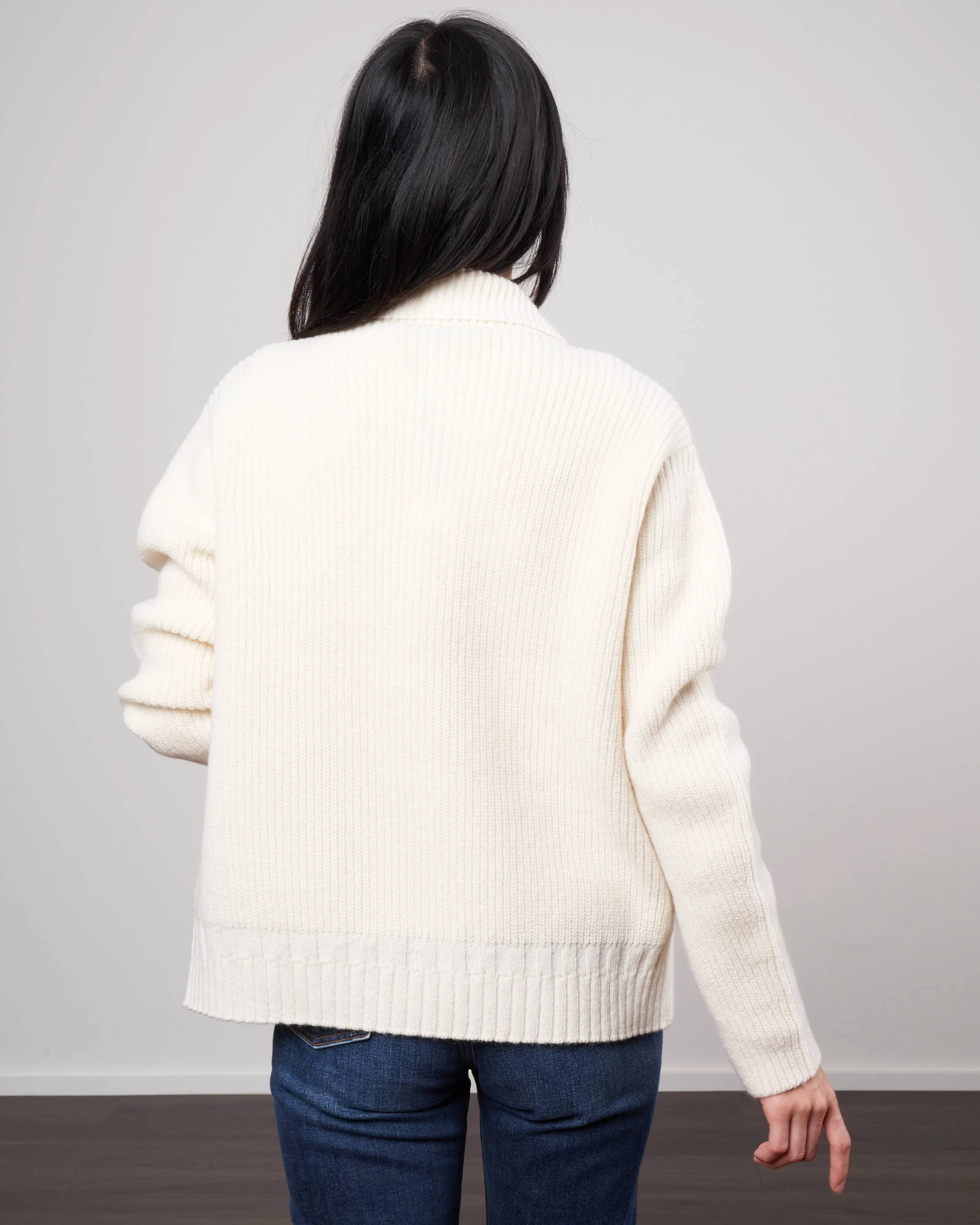 katie cardigan - winter white