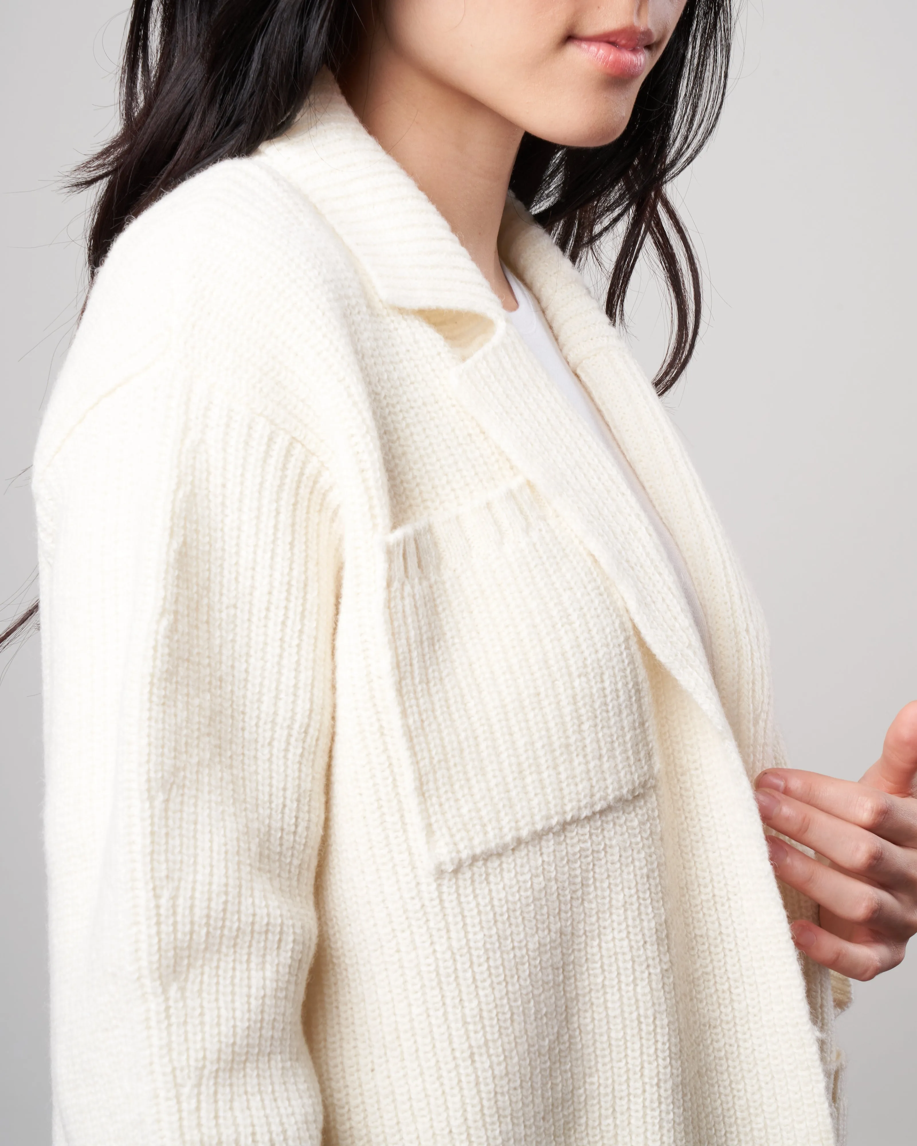 katie cardigan - winter white