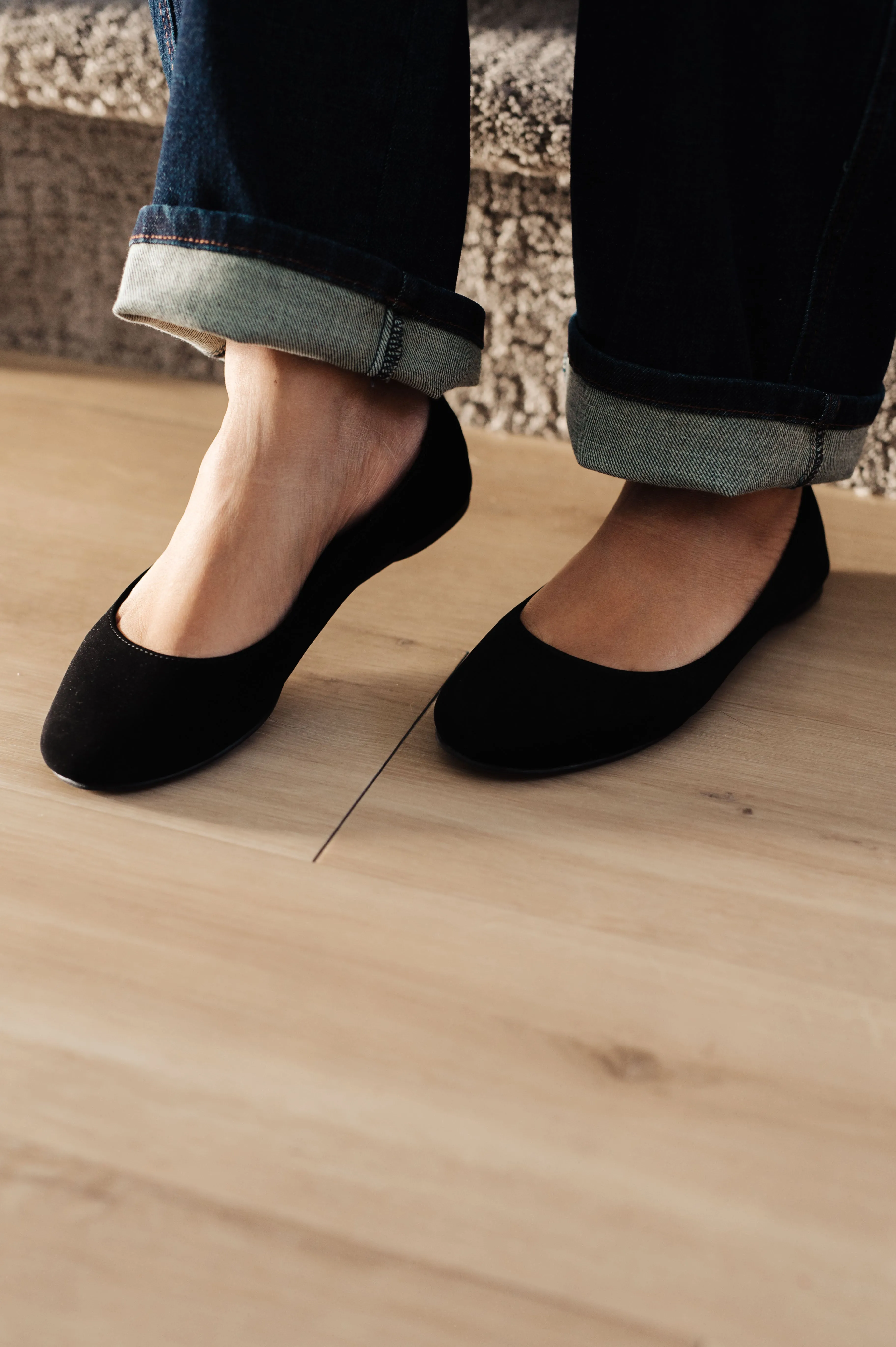 Keep You On Your Toes Ballet Flats in Black