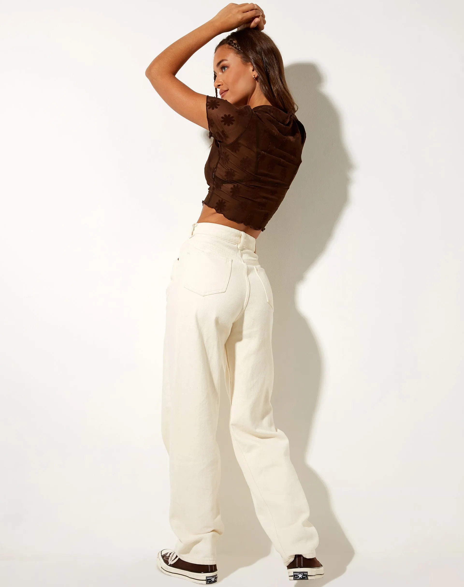 Kella Shirt in Brown Flock Daisy