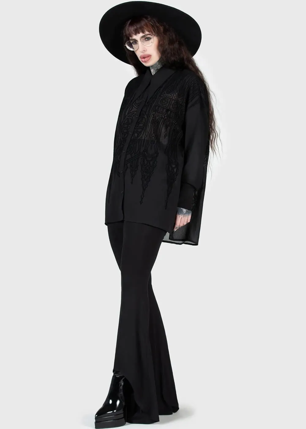 Killstar Gates Of Hell Shirt Blouse Black