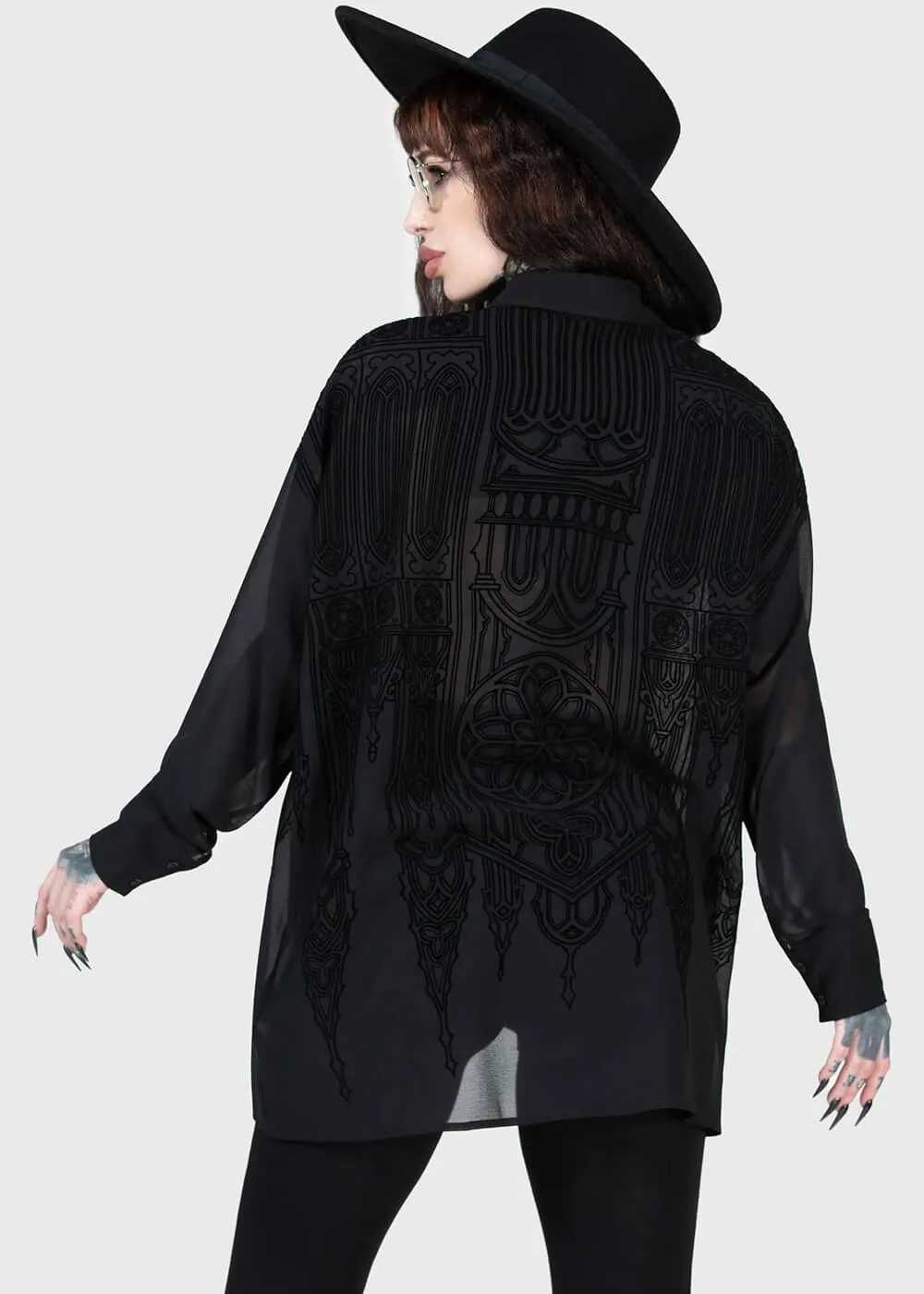Killstar Gates Of Hell Shirt Blouse Black
