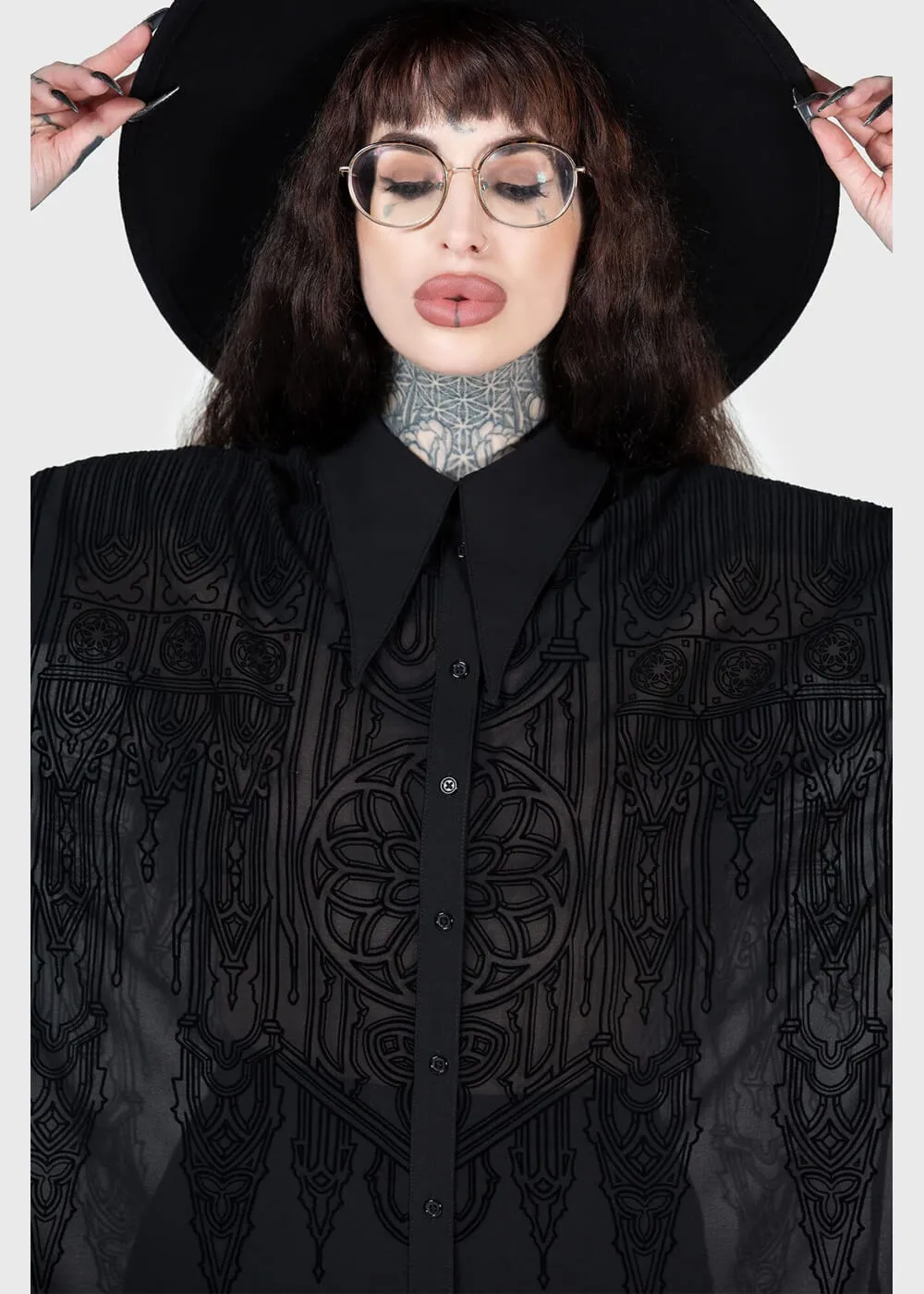 Killstar Gates Of Hell Shirt Blouse Black