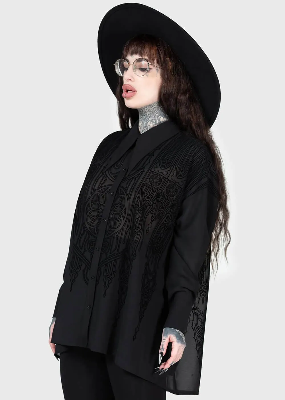 Killstar Gates Of Hell Shirt Blouse Black
