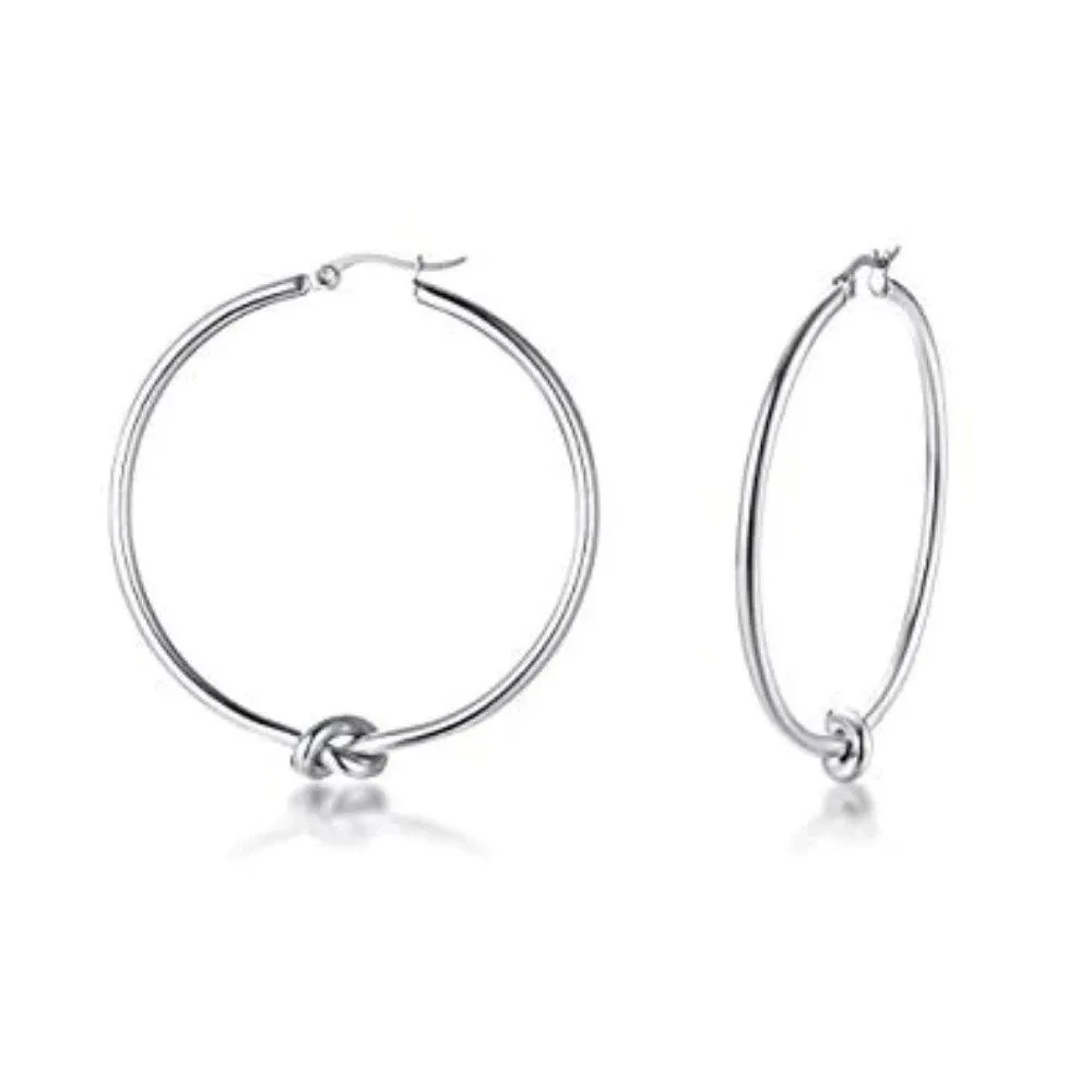 Knot Hoop Earrings by Hollywood Sensation®