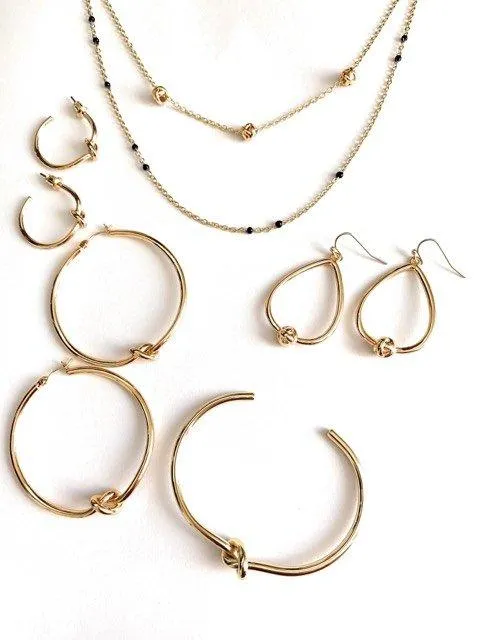 Knot Hoop Earrings by Hollywood Sensation®