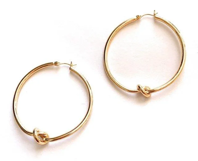 Knot Hoop Earrings by Hollywood Sensation®