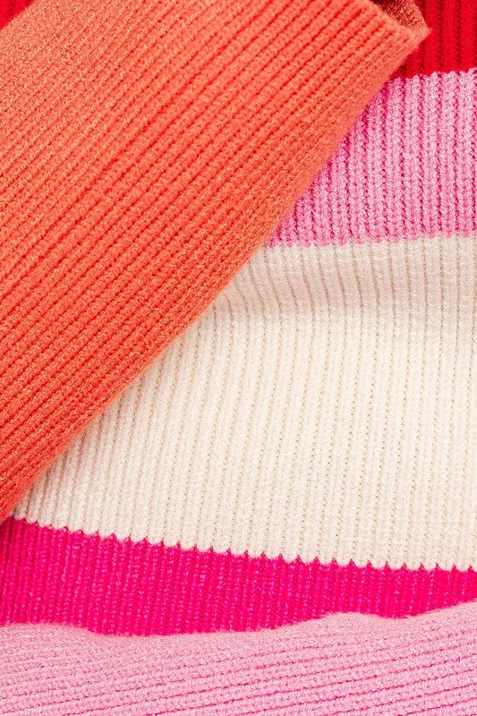 Kristin color block knit sweater