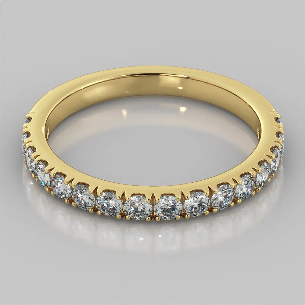 Lab Grown Diamond Princess Cut Cathedral Scallop Style Engagement Ring With Accents