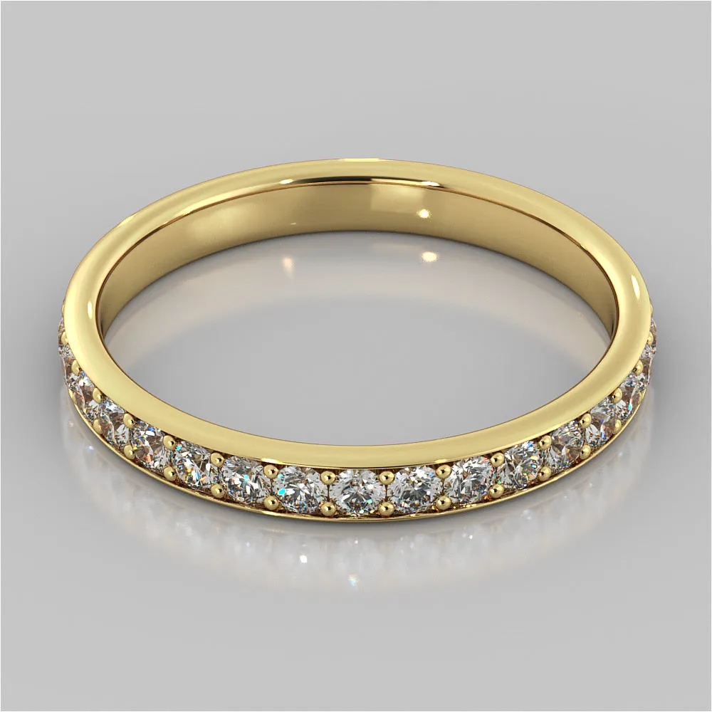 Lab Grown Diamond Round Cut Three Stone Trellis Engagement Ring