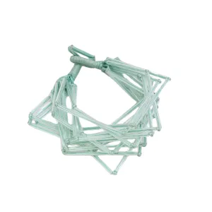 Large Glass Aqua Cuff - Baby Teal