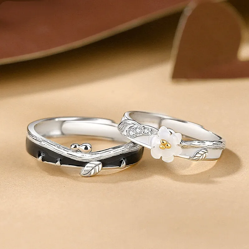 Leaf & Flower Matching Rings