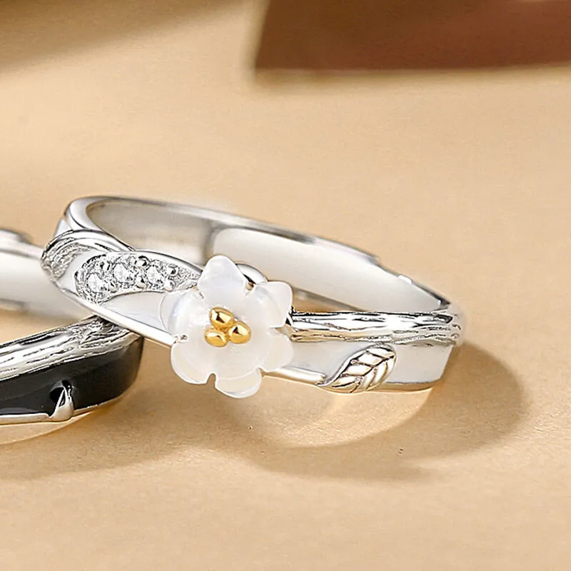 Leaf & Flower Matching Rings