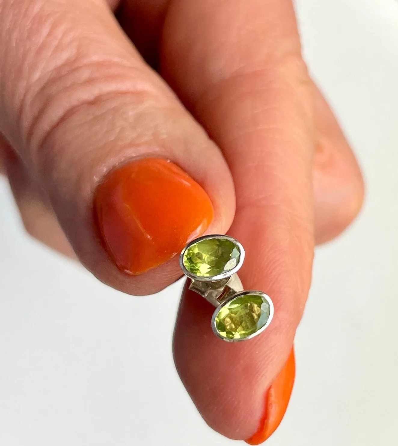 Light Energy Peridot Post Earrings