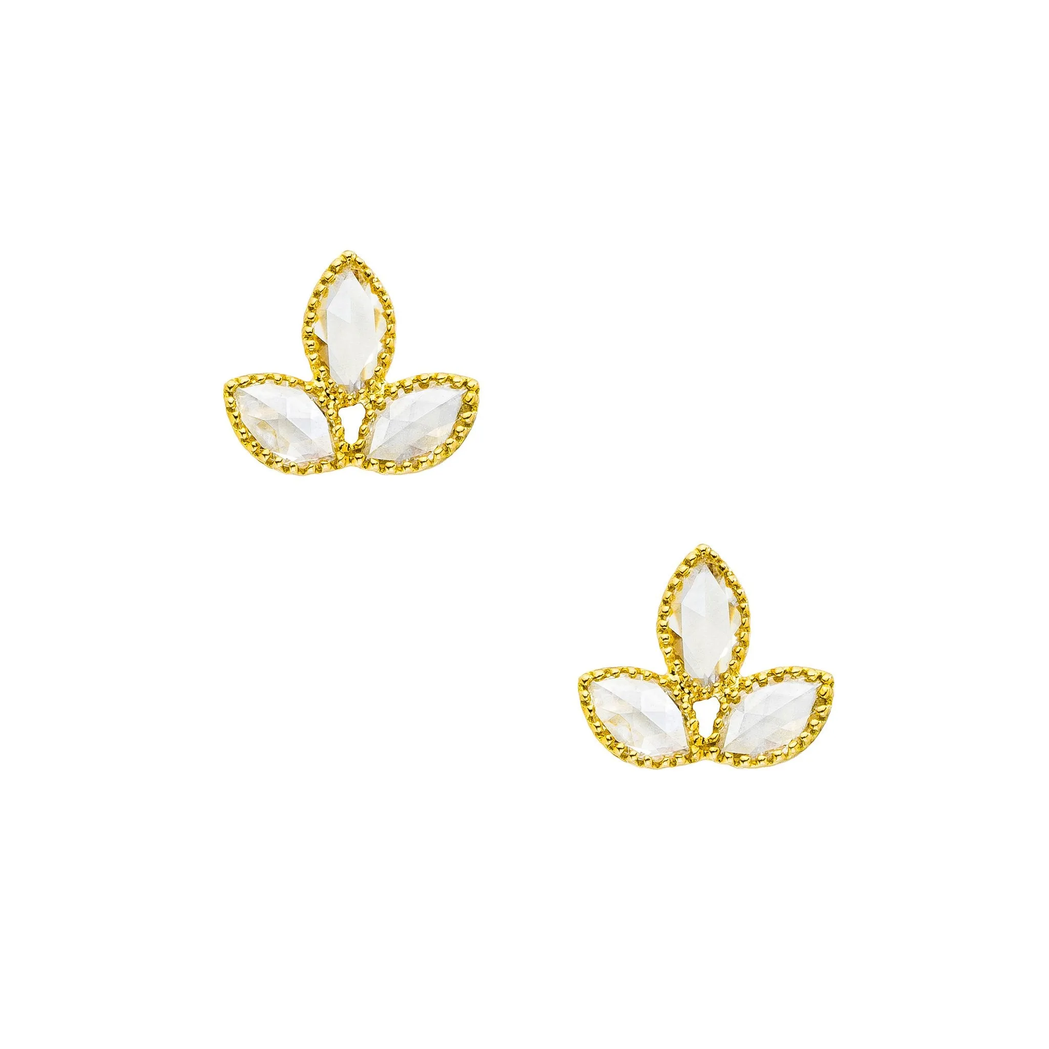Lilah White Diamond Stud Earrings
