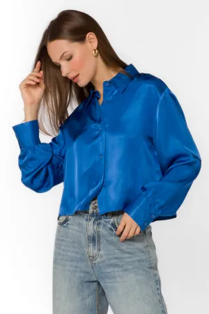 Lilith Lapis Blue Blouse