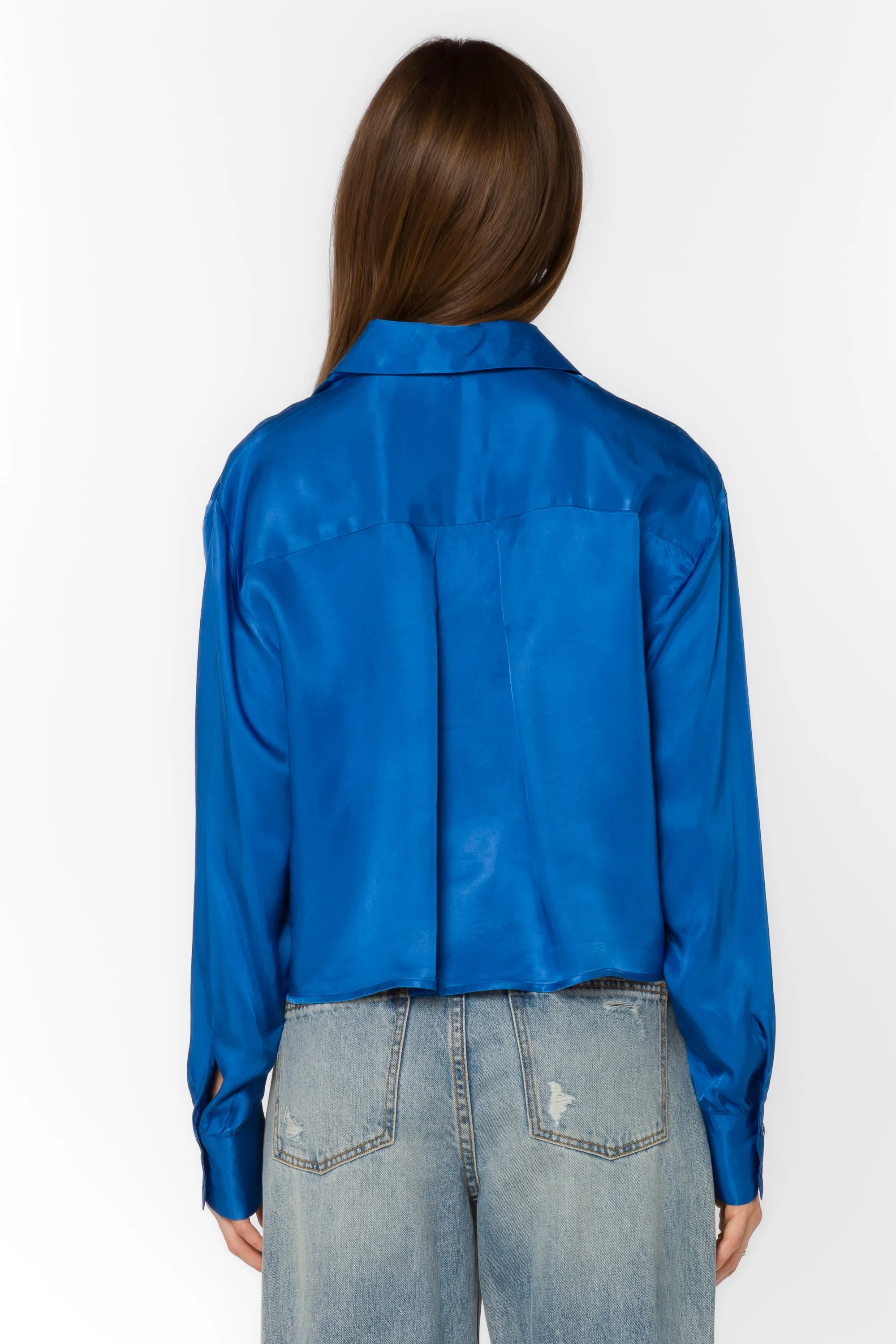 Lilith Lapis Blue Blouse