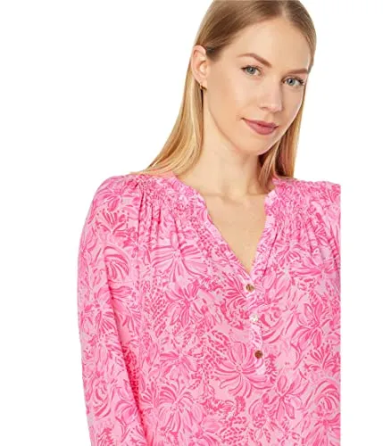 Lilly Pulitzer Elsa Top Pink Blossom Foxy Llama MD